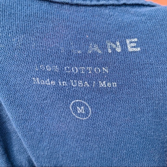 Everlane basic blue cotton short sleeve T-shirt Medium solid - Picture 4 of 4